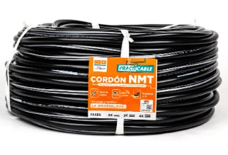 CABLE ELECTRICO 500V VULCANIZADO 2X10AWG NEGRO NMT PC