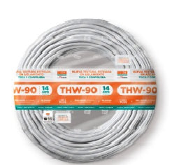 CABLE THW-90 PLUS 14 AWG 450/750V COLOR BLANCO INDECO
