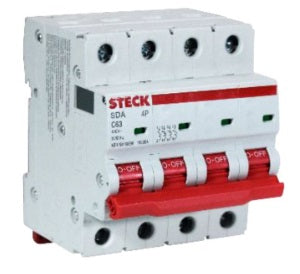 INTERRUPTOR AUT TERMOMAG P/RIEL 4P 63A 415VAC 10KA SDA64C63 STECK