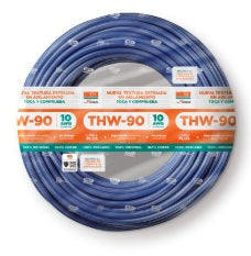 CABLE THW-90 PLUS 10 AWG 450/750V COLOR AZUL INDECO